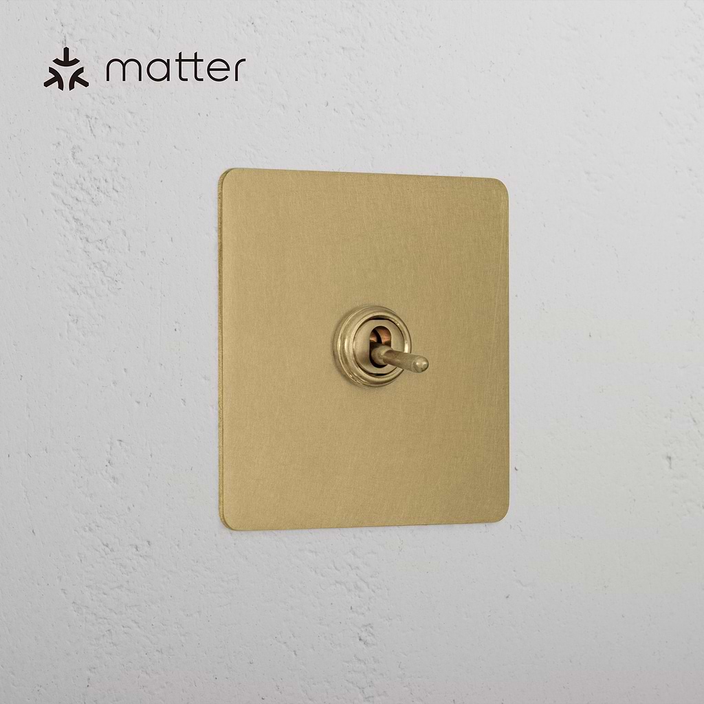 1G Smart Retractive Toggle Switch – Antique Brass