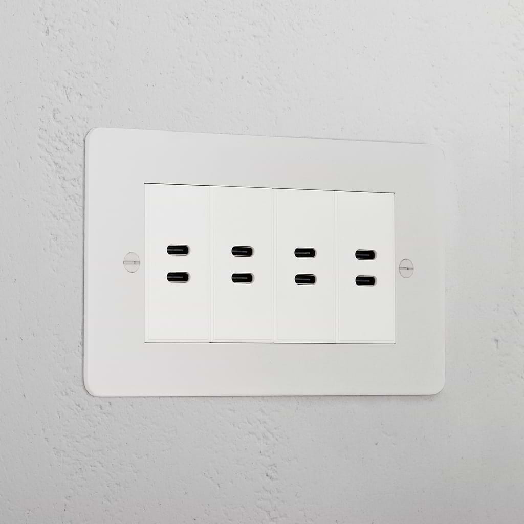 8x USB_C Socket _ Paintable White