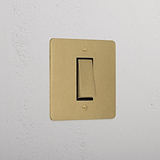 1G Retractive Rocker Switch - Antique Brass Black
