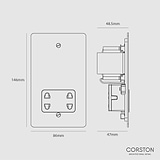 Shaver Socket - Polished Nickel White