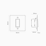 1G Intermediate Rocker Switch - Clear Bronze Black
