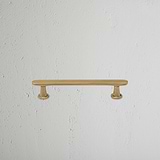 Antique Brass Milliner Furniture Handle On White Background