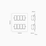 8G Two Way Rocker Switch - Paintable Polished Nickel White
