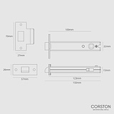 100mm Light Latch - Antique Brass
