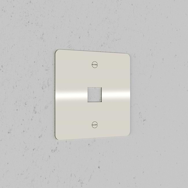 Micro Keystone Plate Single 1x Keystone Module Plate Polished Nickel | Components | Sockets ...