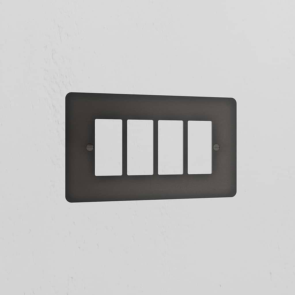 4G Rocker Switch Plate - Bronze