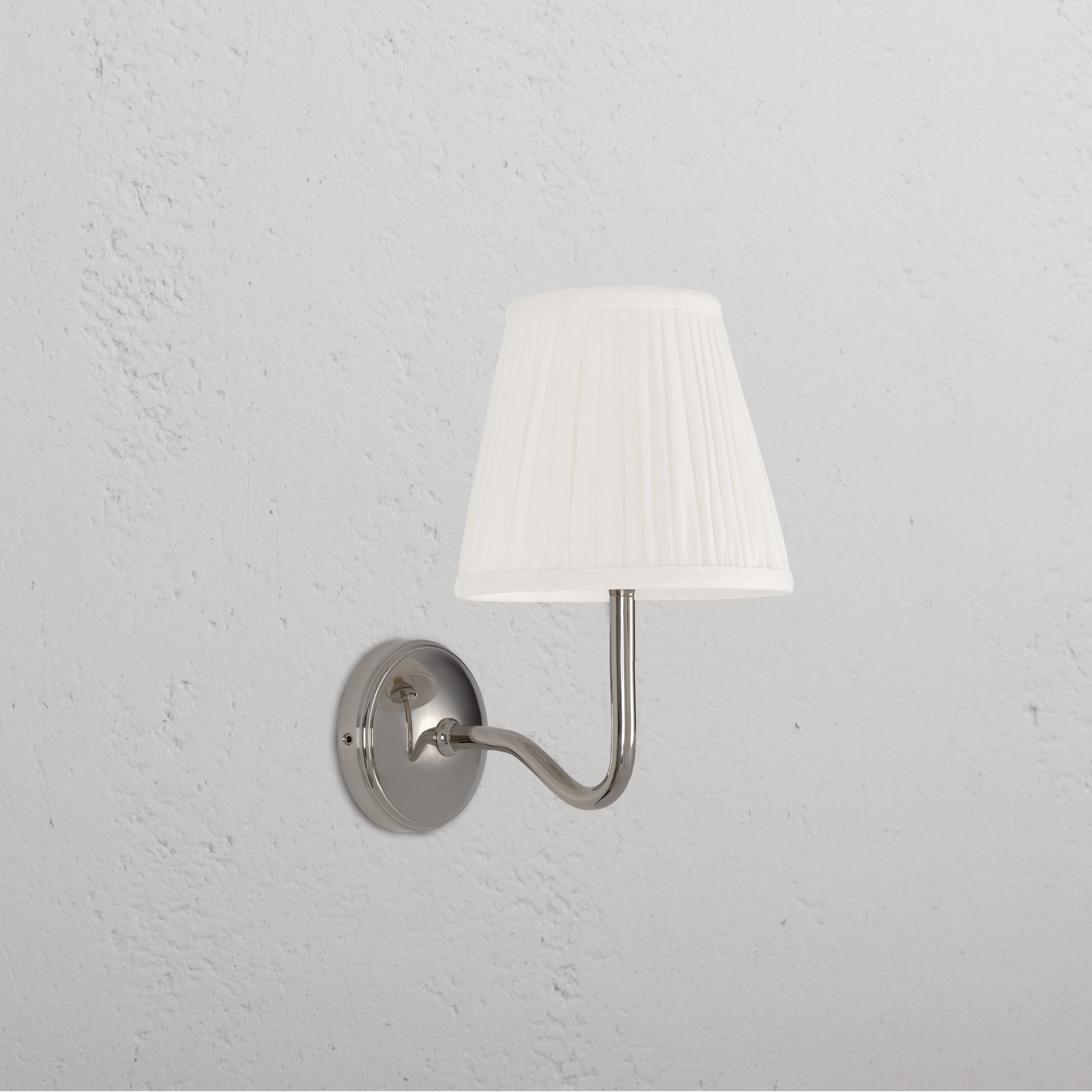 Malvern Medium Wall Light Alabaster White - Polished Nickel