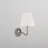 Malvern Medium Wall Light Alabaster White - Polished Nickel