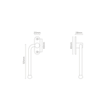 Southbank Casement Window Handle Right - Bronze