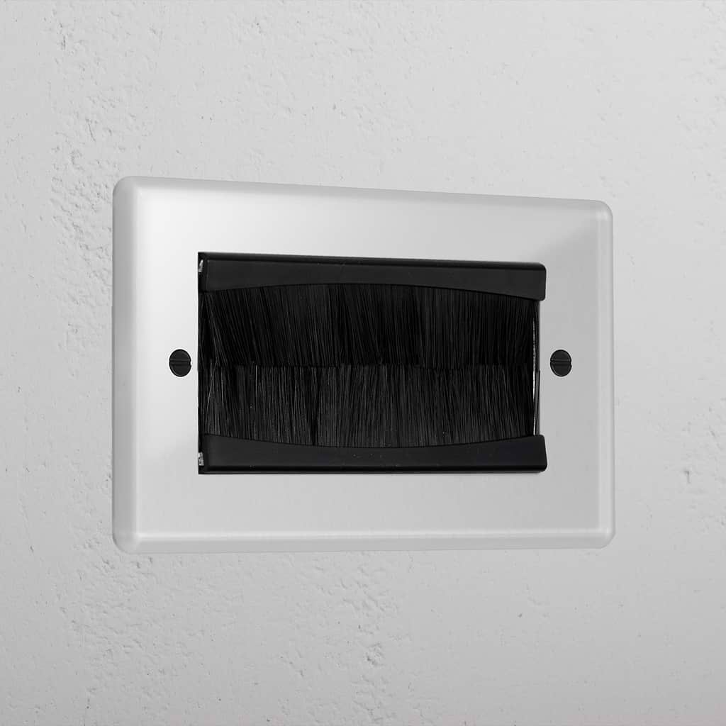 Clear Double Module Brush Plate Black