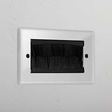 Clear Double Module Brush Plate Black