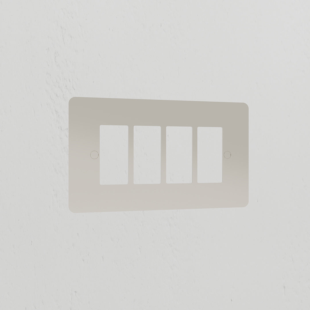 4G Rocker Switch Plate - Polished Nickel