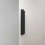 Harper Single Door Pull Handle with Plate 320mm in Bronze, medium-sized handle for doors (handle only).