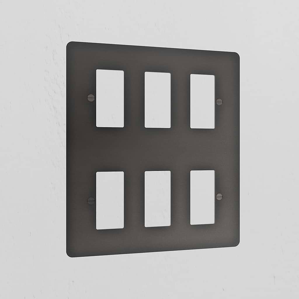 6G Rocker Switch Plate - Bronze