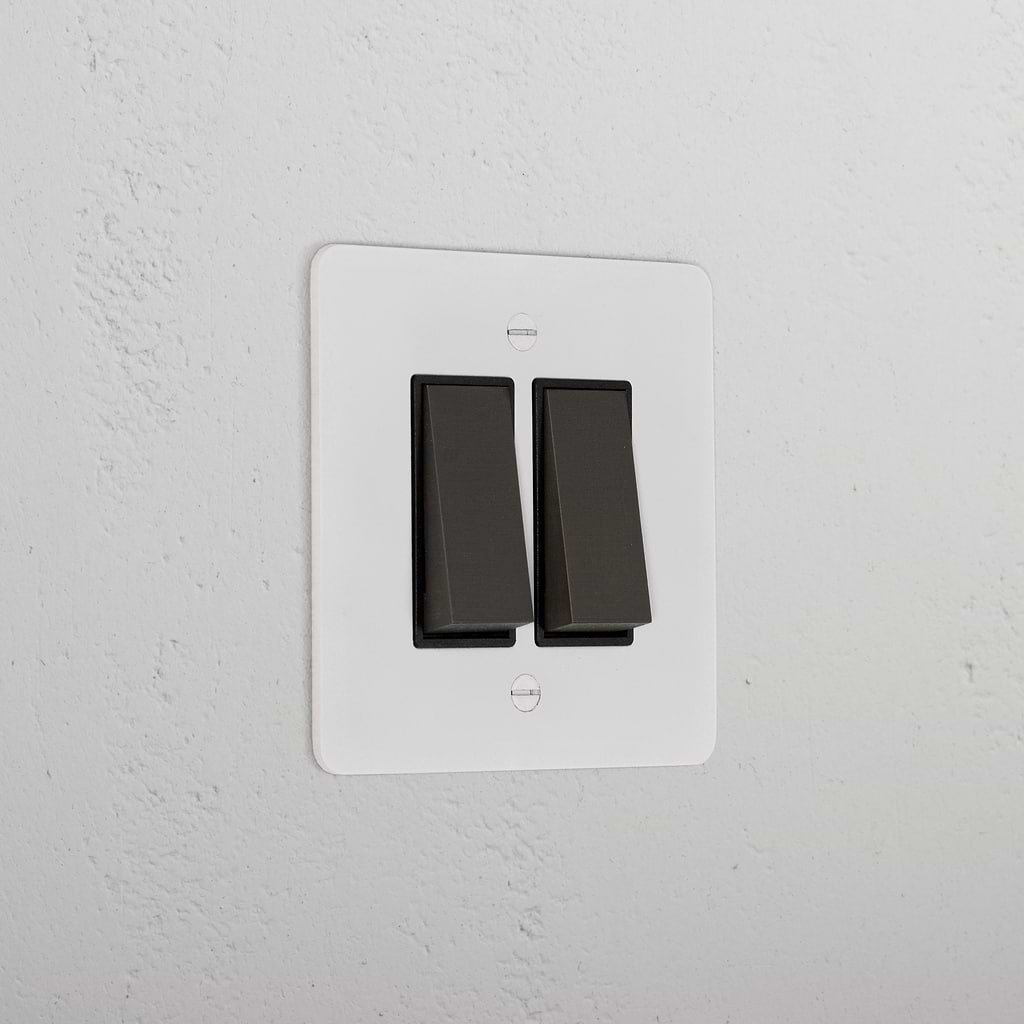 2G Two Way Rocker Switch _ Paintable Bronze Black