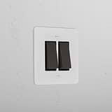 2G Two Way Rocker Switch _ Paintable Bronze Black