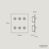 6G Two Way Toggle Switch - Clear Polished Nickel