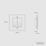 2x CAT6 Socket - Clear White