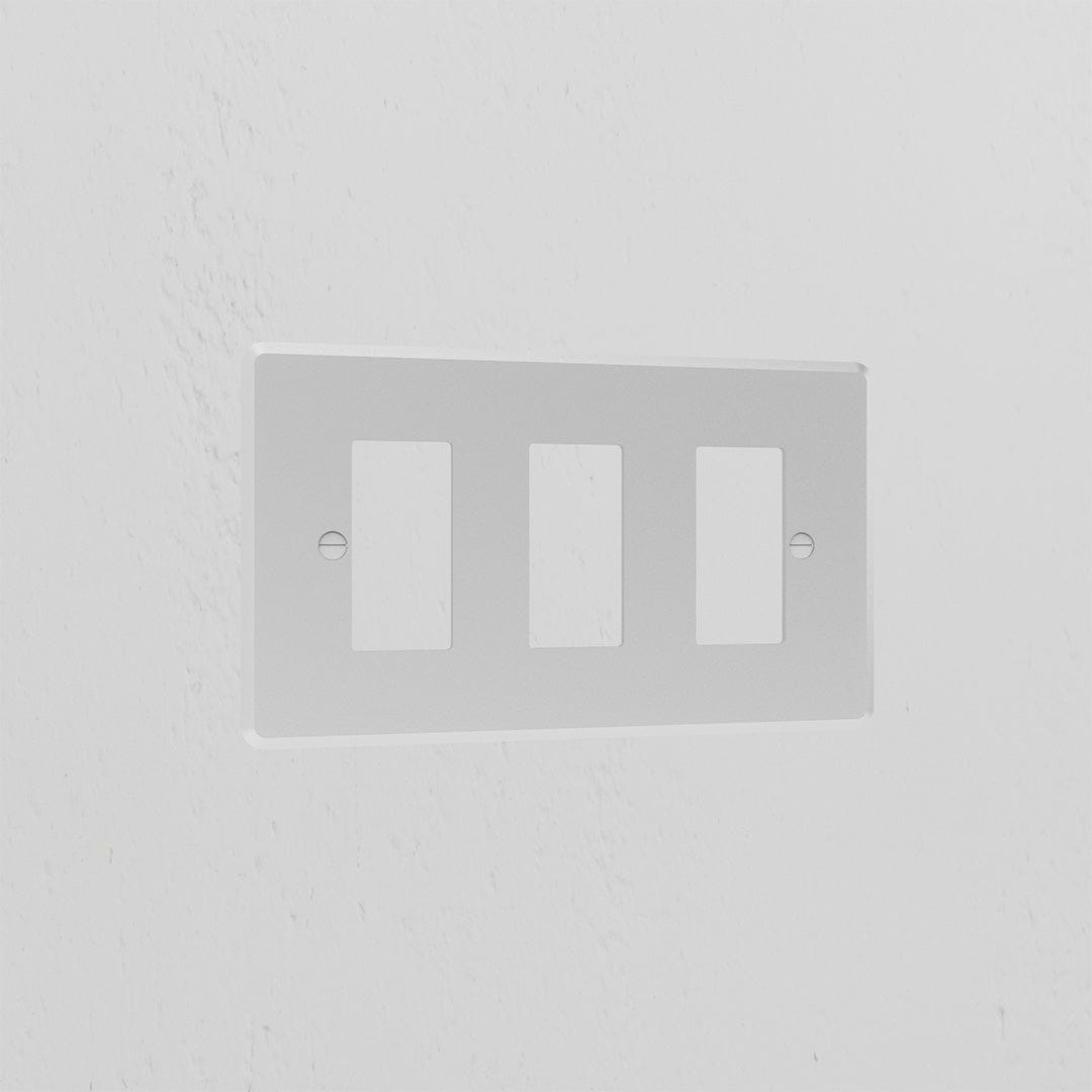 3G Rocker Switch Plate - Clear White