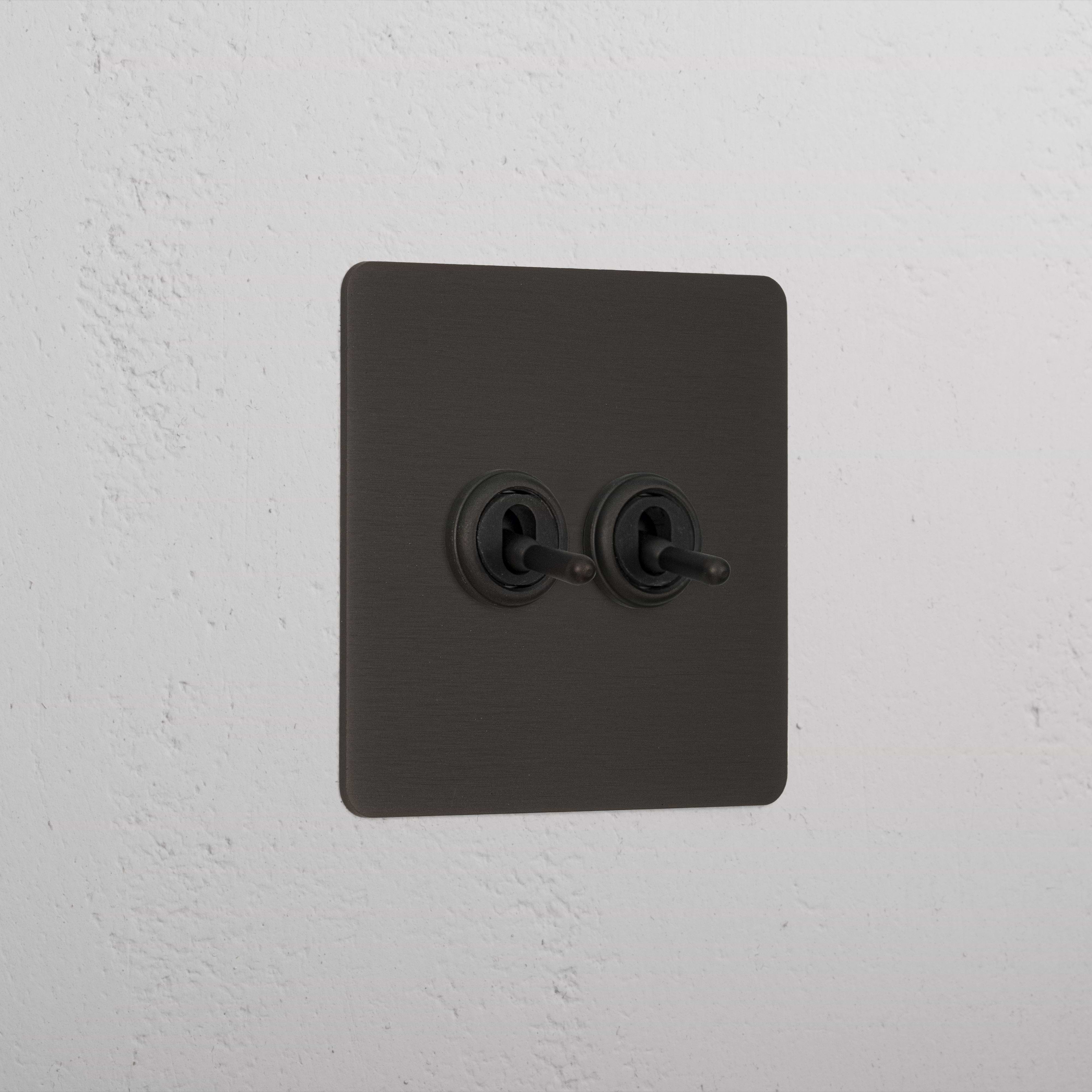 Bronze 2 Gang 2 Way Luxury Light Switch