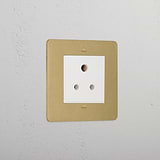 Elegant Antique Brass 5A Light Socket White