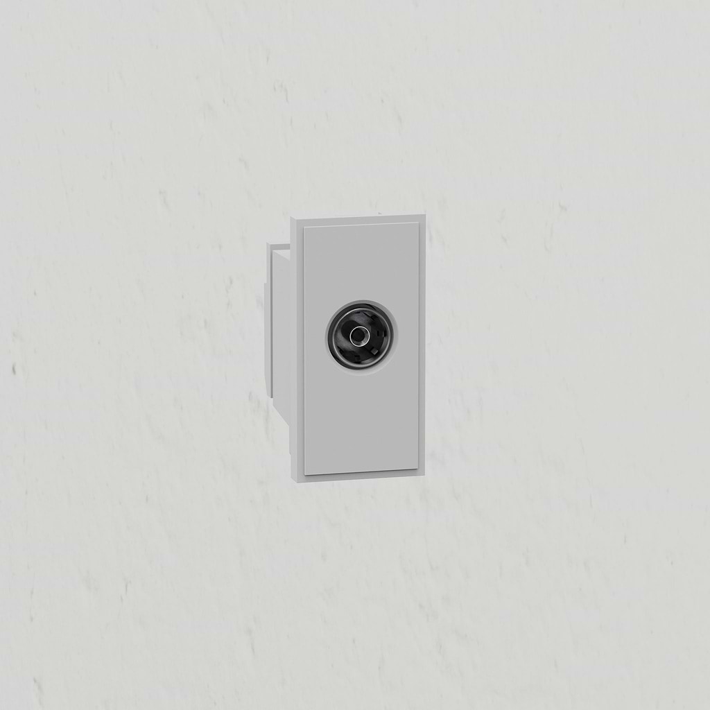 Tv Single Outlet - White