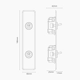 2G Architrave Two Way Toggle Switch - Clear Antique Brass  
