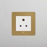 5A Light Socket in Antique Brass White finish, part of the 1G Sockets & Modules collection.