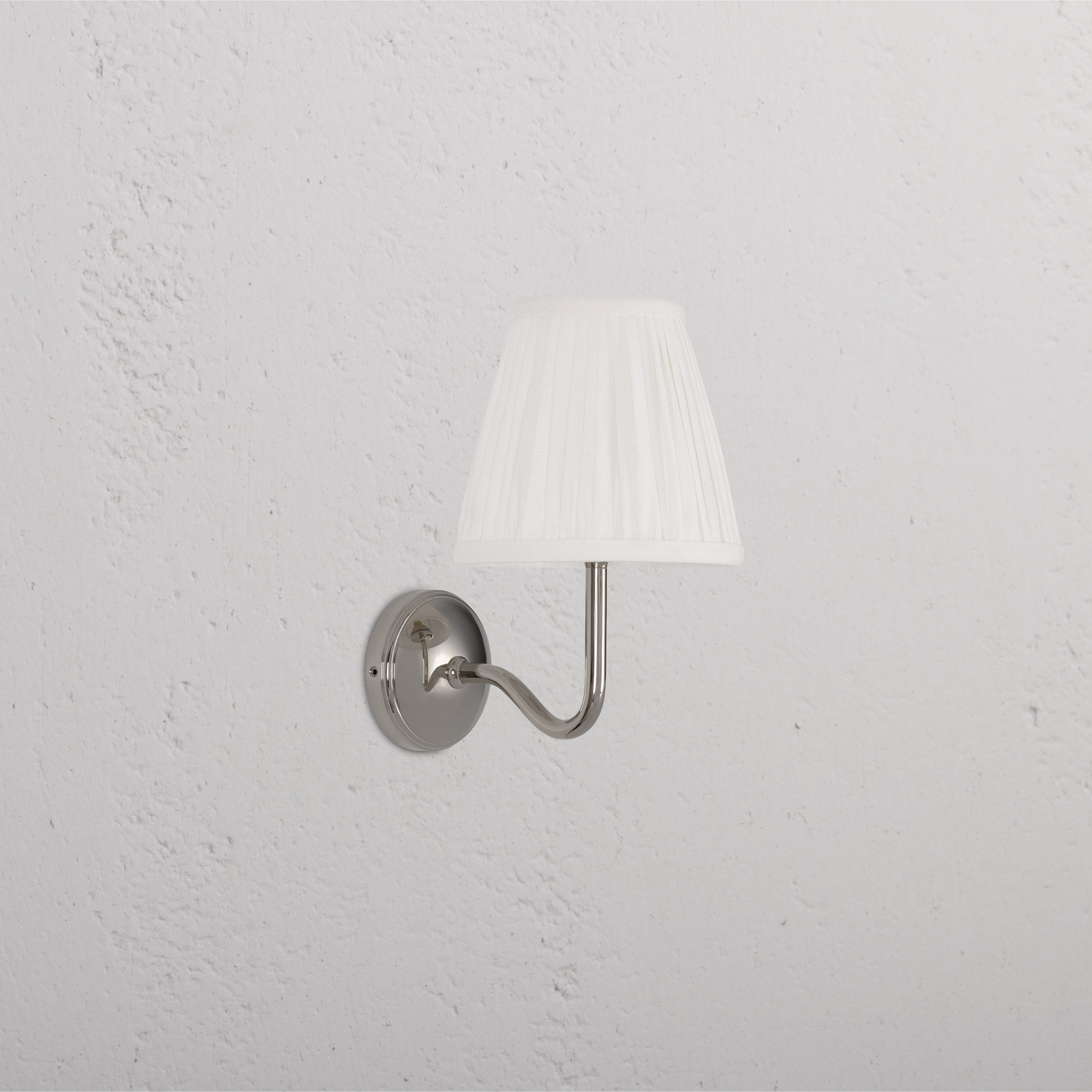 Malvern Small Wall Light Alabaster White - Polished Nickel