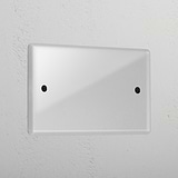 Clear Black 2G Blank Plate On Concrete Wall