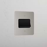 Luxury Polished Nickel Fan Isolator Switch Black