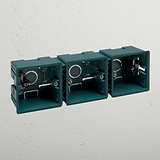 3x Single Plasterboard Back Box