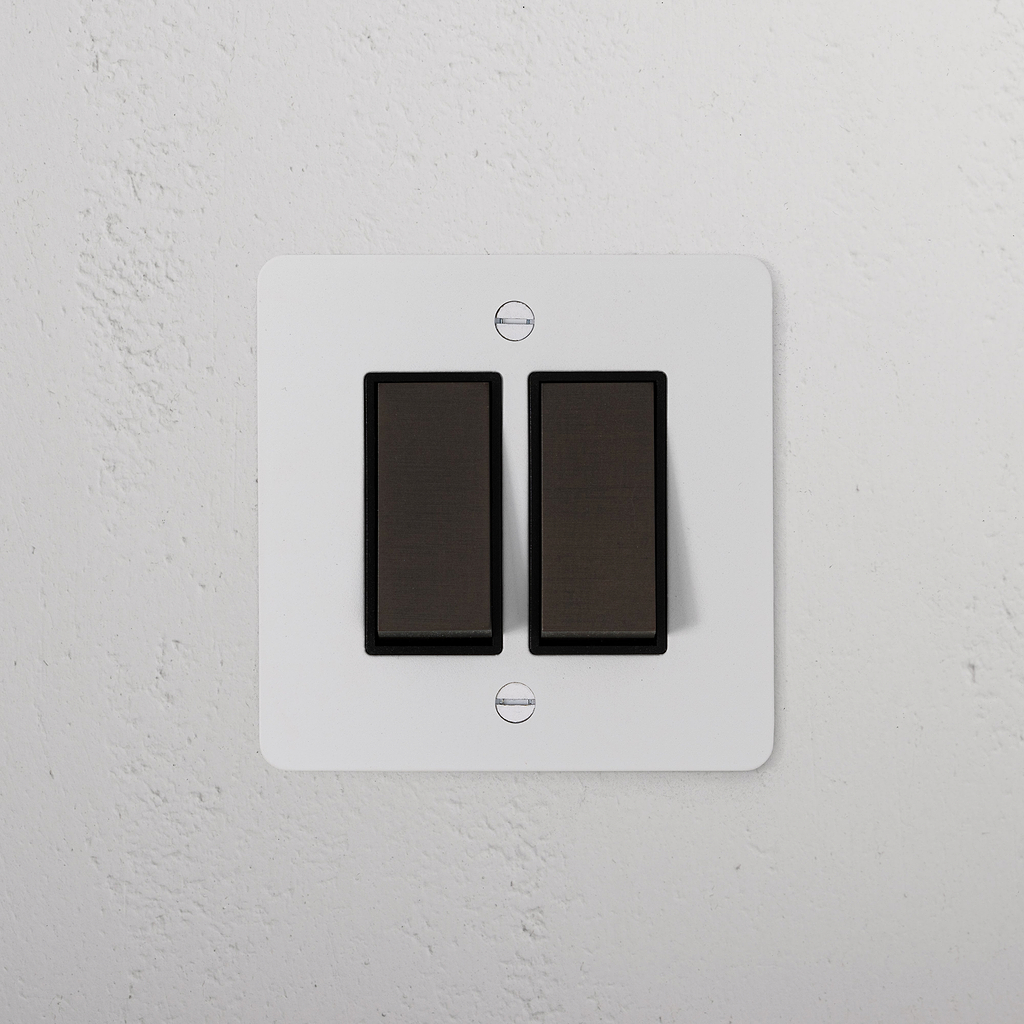 2G Two Way Rocker Switch | Paintable Bronze Black – Corston