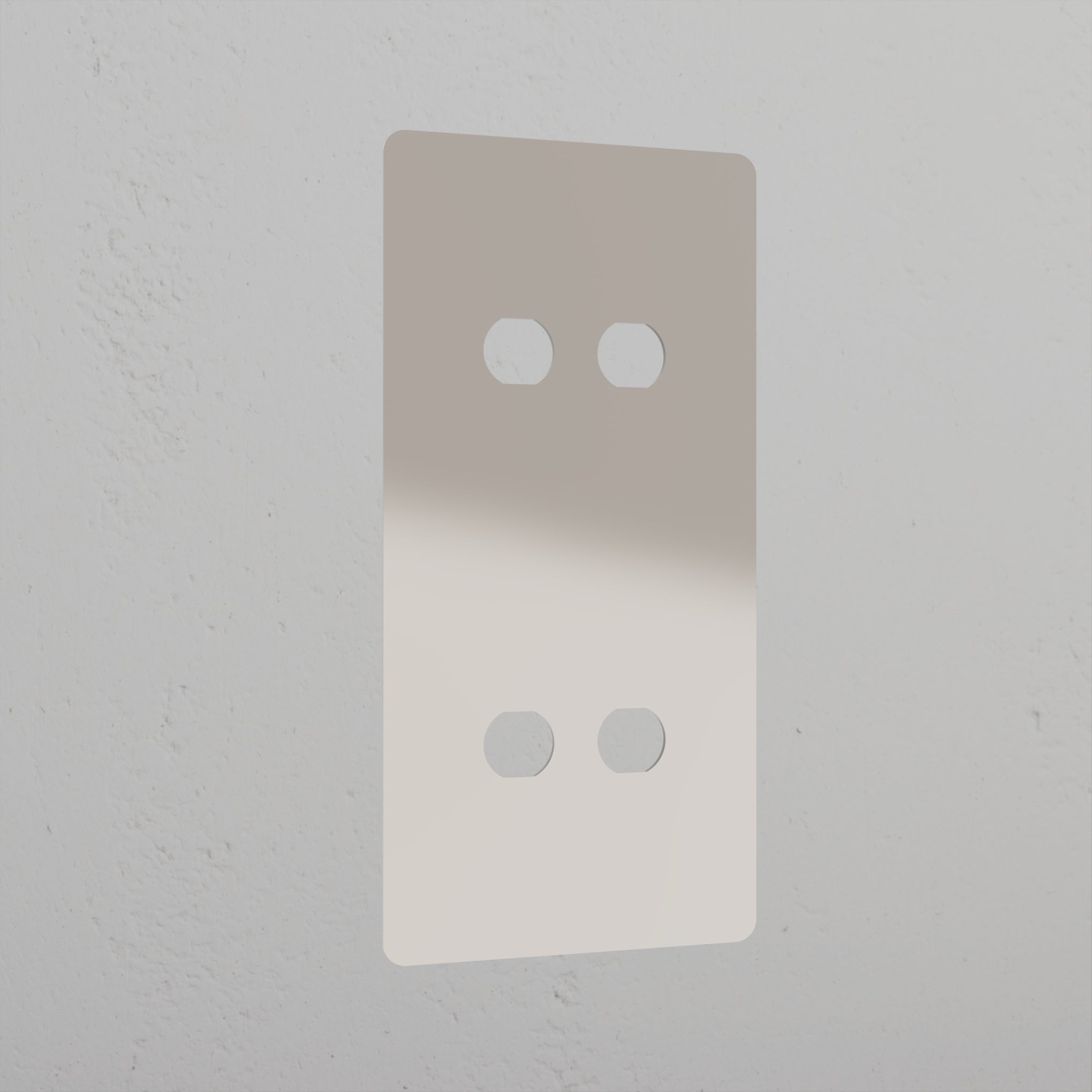 4G Vertical Switch Plate - Polished Nickel