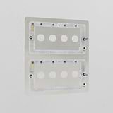 8G Switch Plate in polished nickel finish on a white wall, part of the brass switch plates collection.