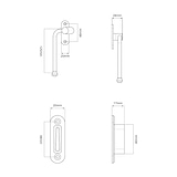 Southbank Casement Window Handle Right - Bronze