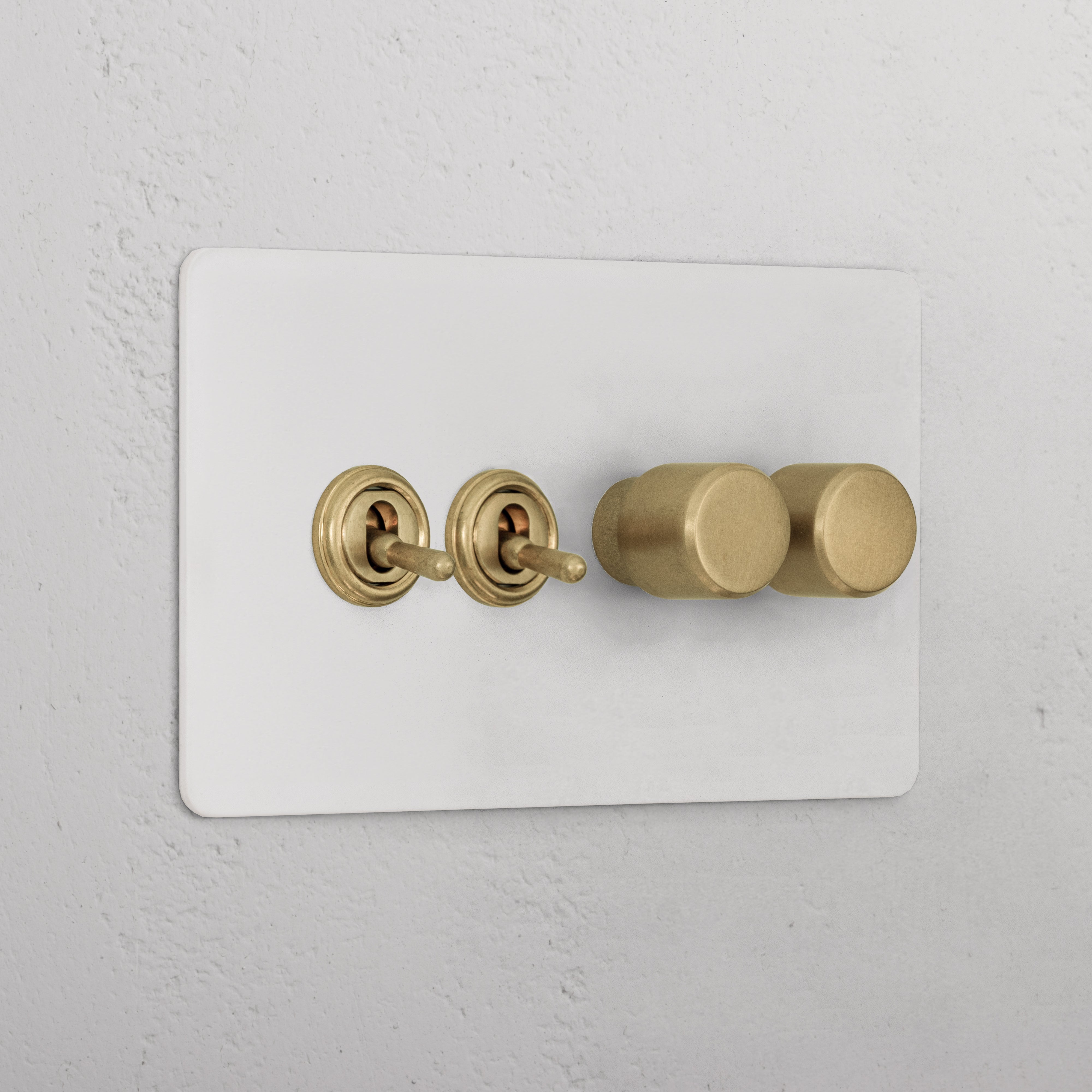 4G Mixed Switch 2T2D _ Paintable Antique Brass