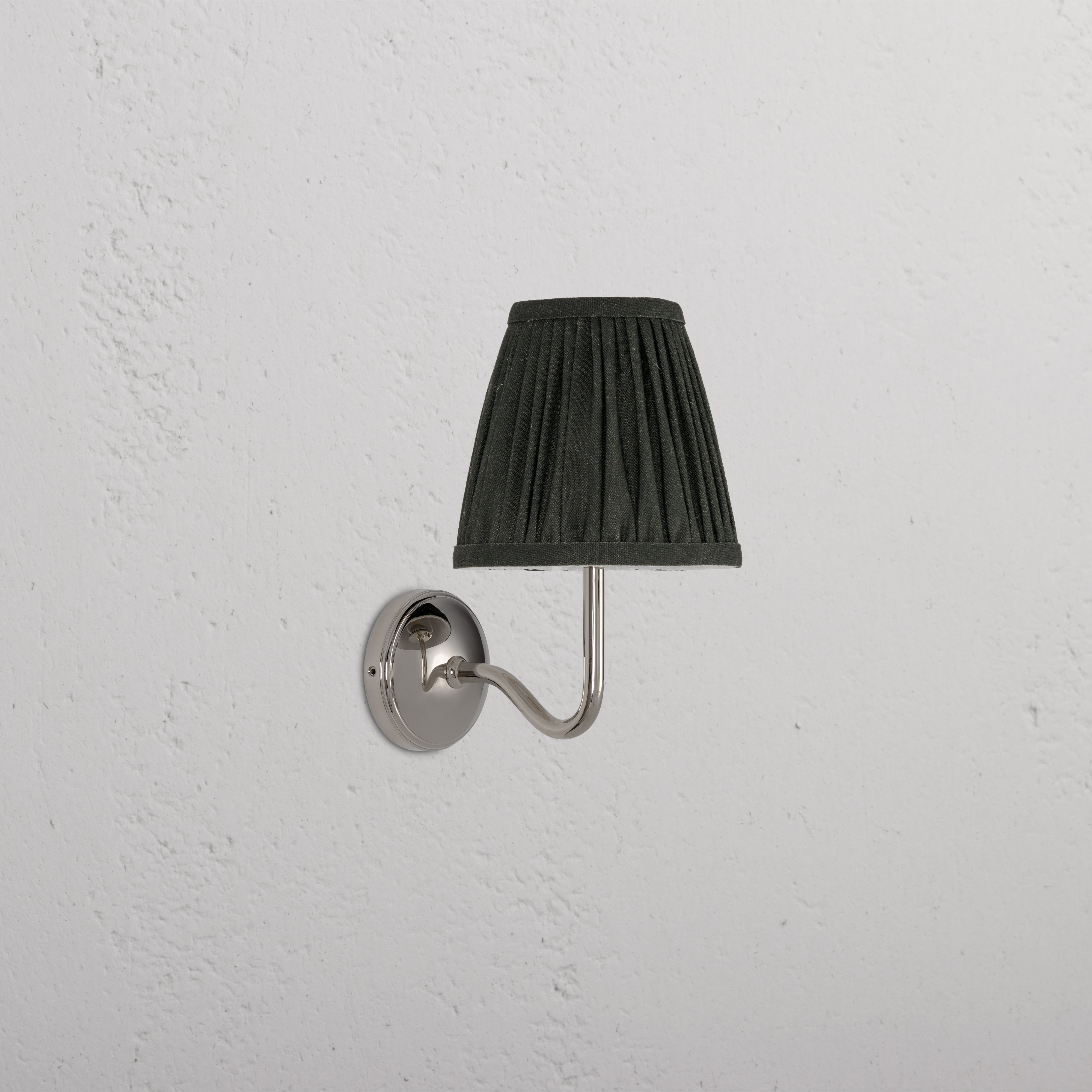 Malvern Small Wall Light Deep Green - Polished Nickel