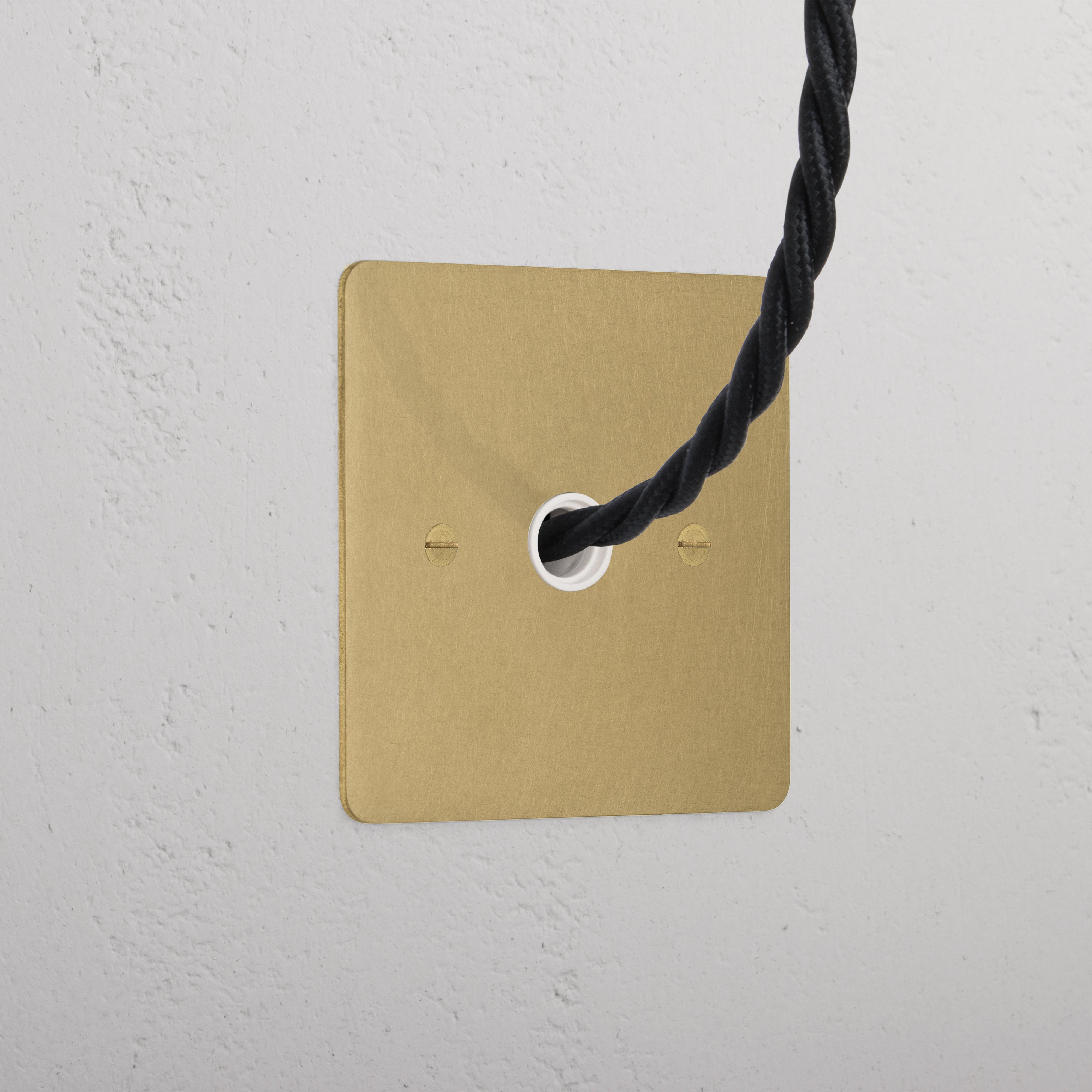 Premium Antique Brass Flex Outlet White