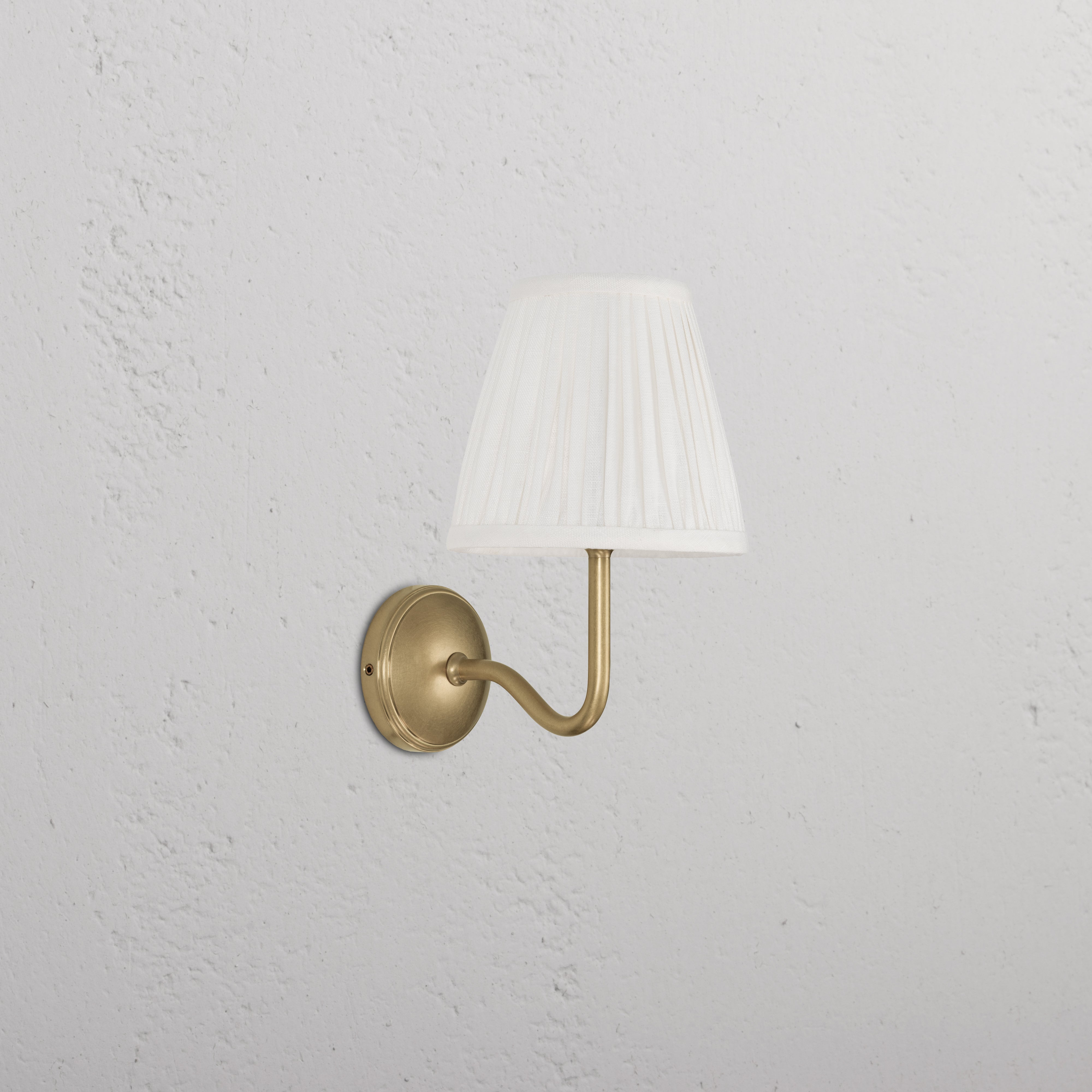 Malvern Small Wall Light Alabaster White - Antique Brass