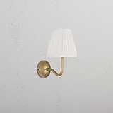 Malvern Small Wall Light Alabaster White - Antique Brass
