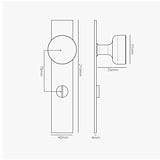 Onslow Long Plate Sprung Door Knob & Thumbturn - Antique Brass