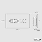 4G Mixed Switch 2T2D - Clear Polished Nickel