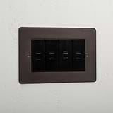 Bronze Premium 8x Usb-C Ports Socket Black