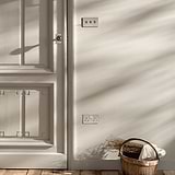 Polished Nickel 3G Two Way Toggle Switch on wall; part of 3G Switches & Dimmers collection.