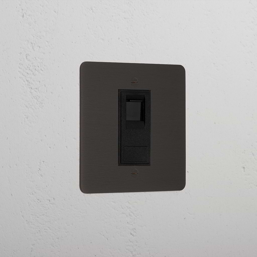 Bronze Modern Cat6 Socket Black