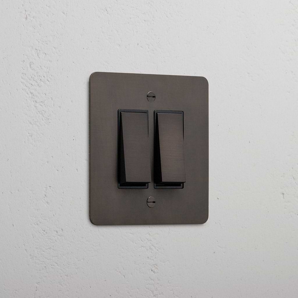 2G Two Way Rocker Switch | Bronze | Switches & Sockets – Corston