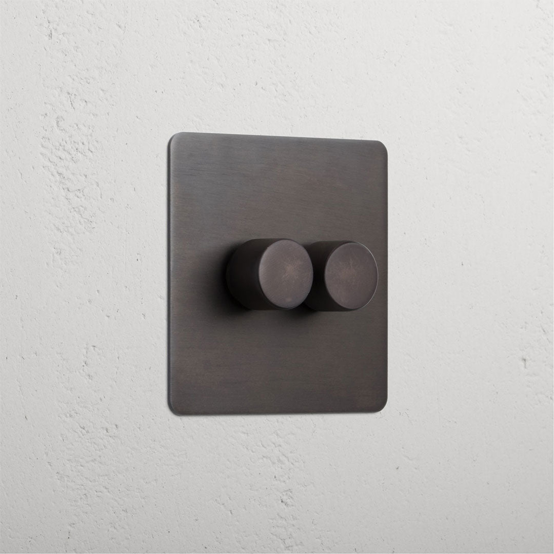 Bronze 2 Gang 2 Way Interior Dimmer Switch