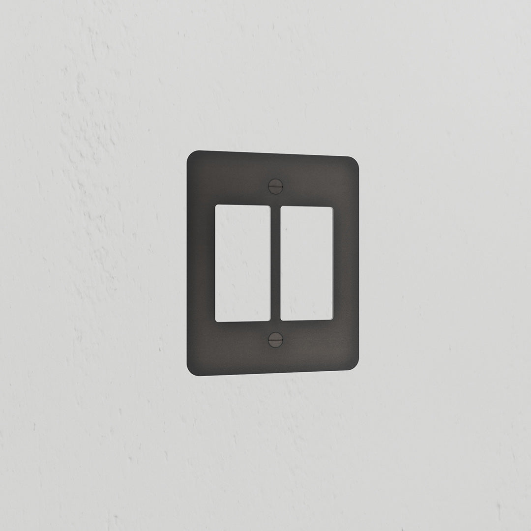 2G Slimline Rocker Switch Plate - Bronze