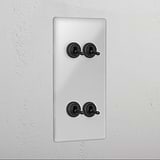 4G Vertical Two Way Toggle Switch - Clear Bronze  